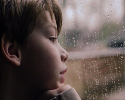 Looking out the window on a rainy day